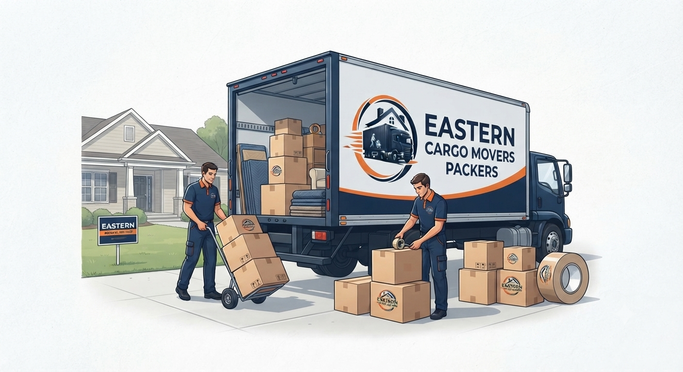 Moving team packing household items in guwahati
